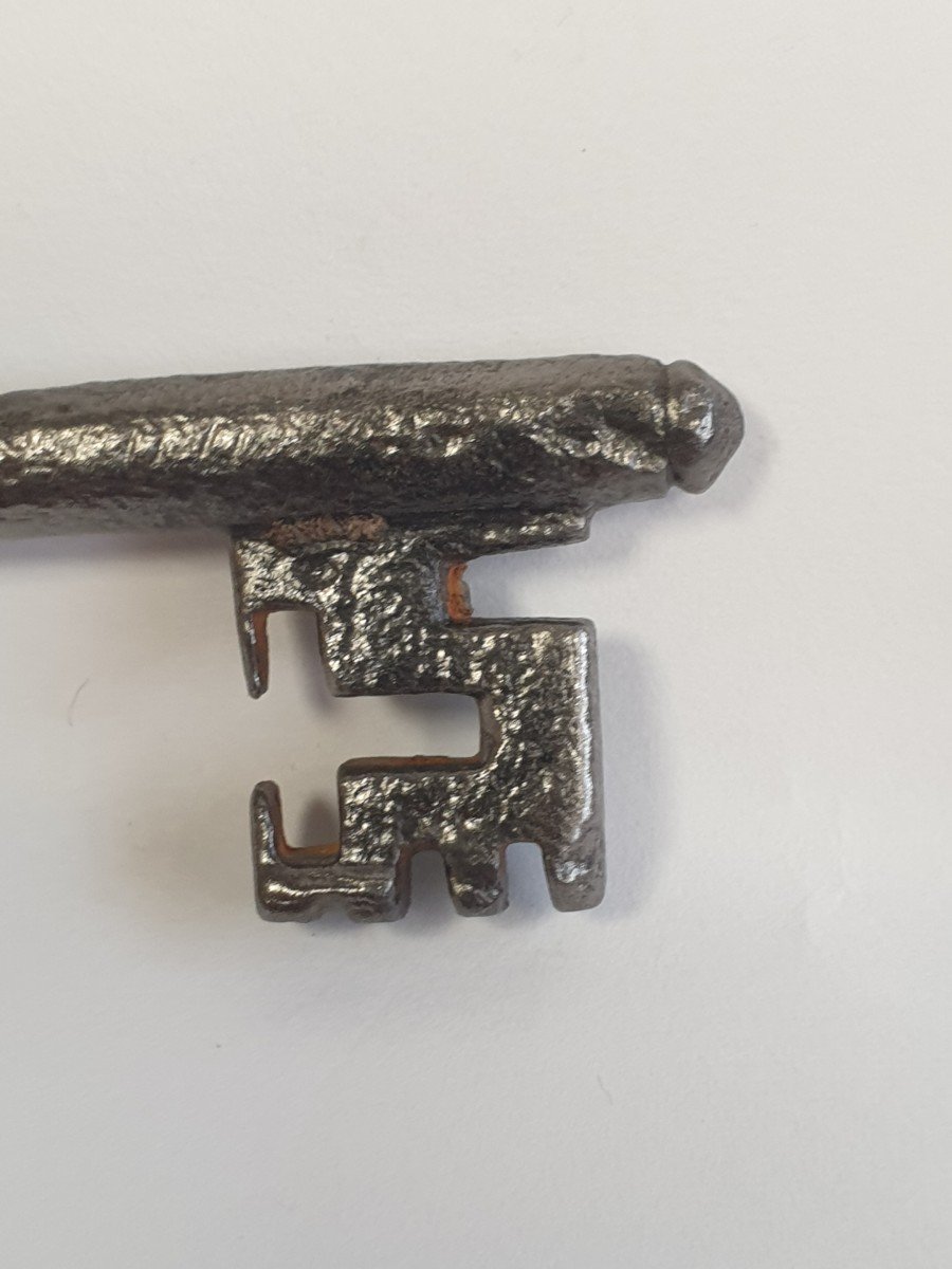 Clef Gothique XIVe siècle (anneau) 11,5cm-photo-3