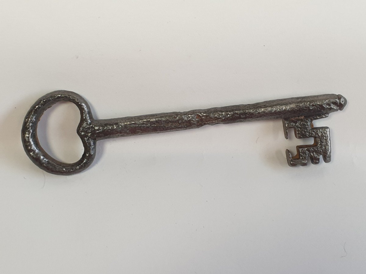 Clef Gothique XIVe siècle (anneau) 11,5cm-photo-4