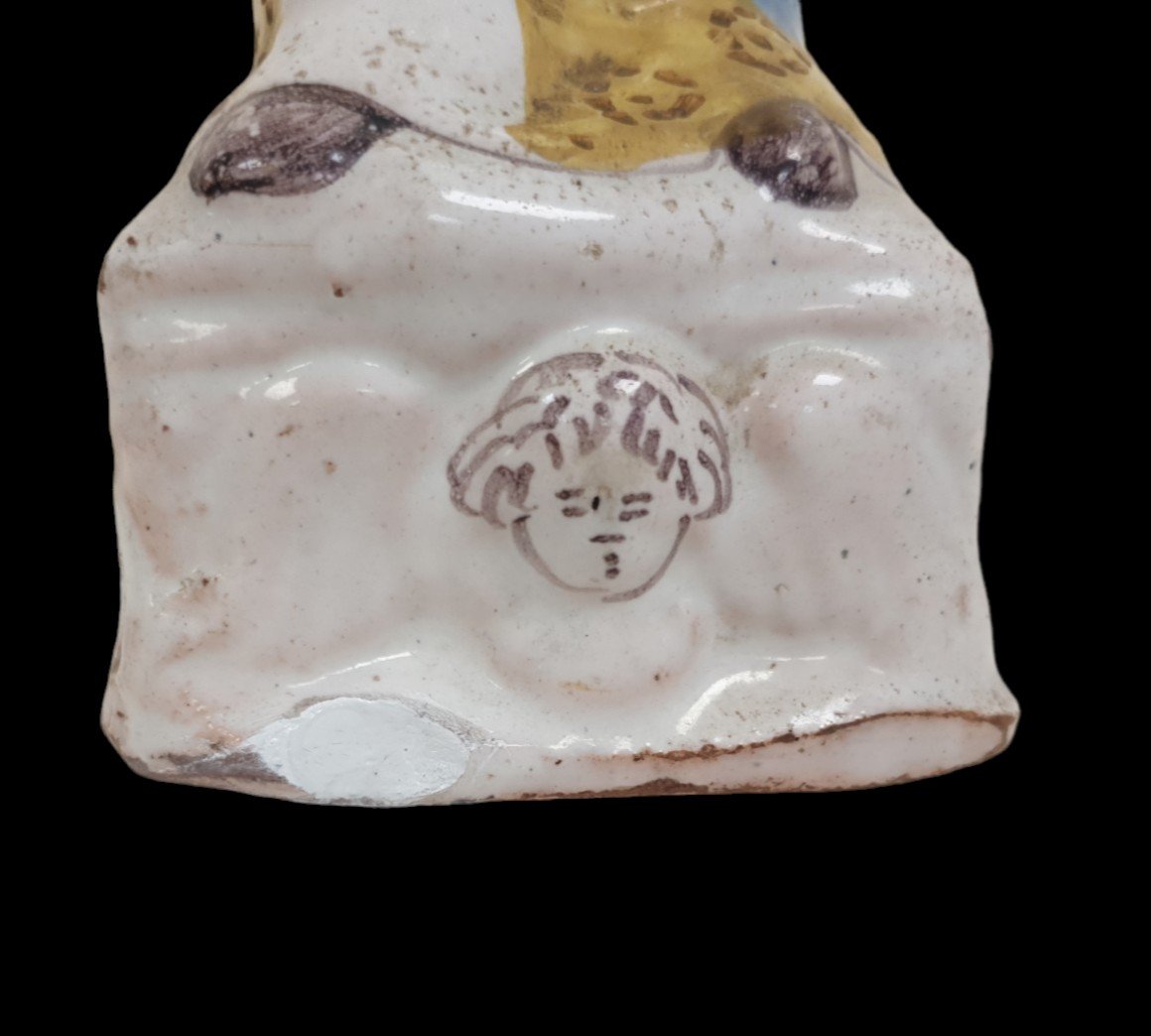 Virgin In Childbirth In Earthenware From Nevers 18th Century -photo-4