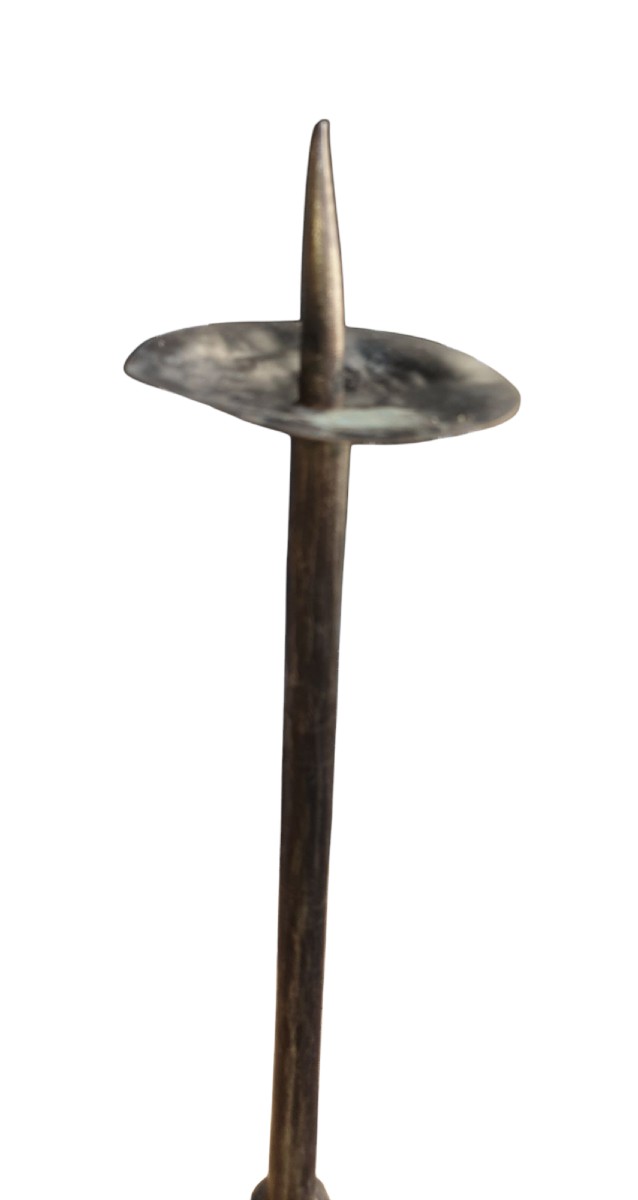 Large Wrought Iron Candle Holder, 17th Century -photo-2