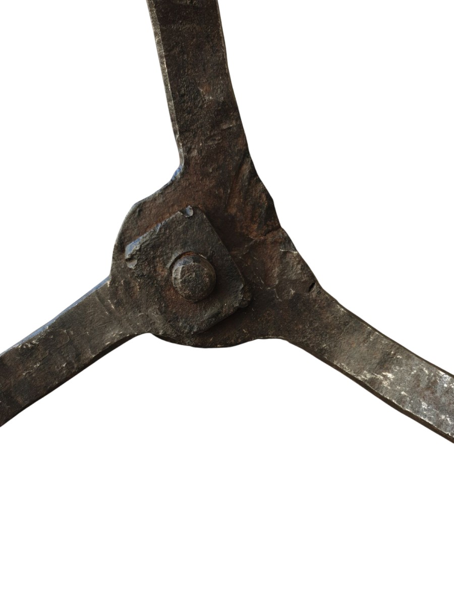 Large Wrought Iron Candle Holder, 17th Century -photo-3