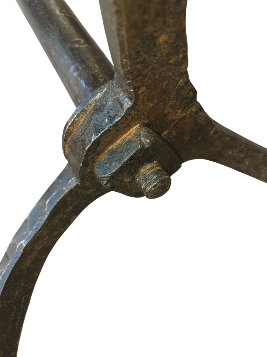 Large Wrought Iron Candle Holder, 17th Century -photo-4