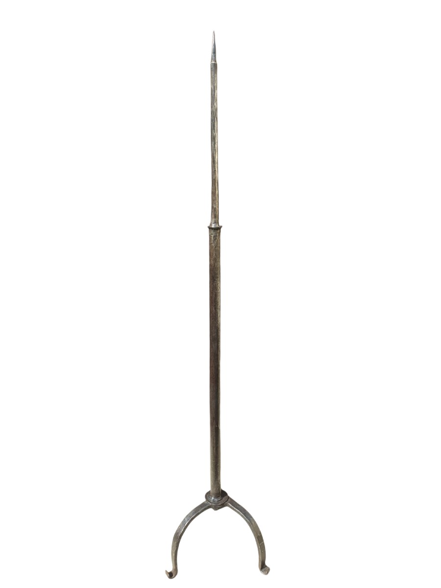 Large Wrought Iron Candle Holder, 17th Century -photo-6
