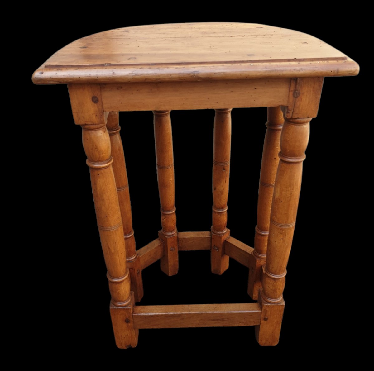 Tabouret de chantre six colonnes XVIIe siècle -photo-4