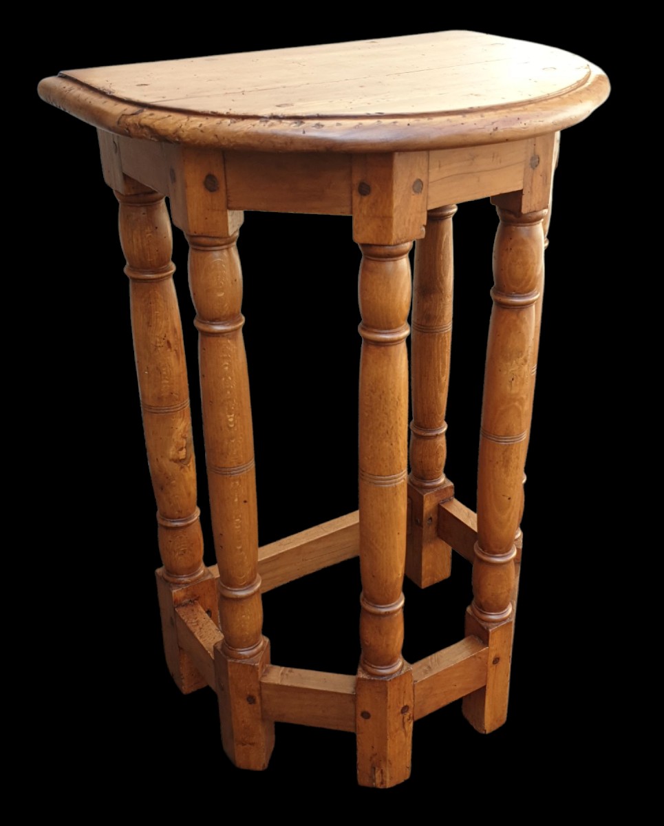Tabouret de chantre six colonnes XVIIe siècle 