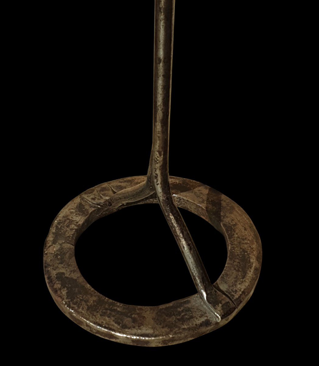 Resinier et porte bougie fer forgé XVIIIe siècle -photo-2