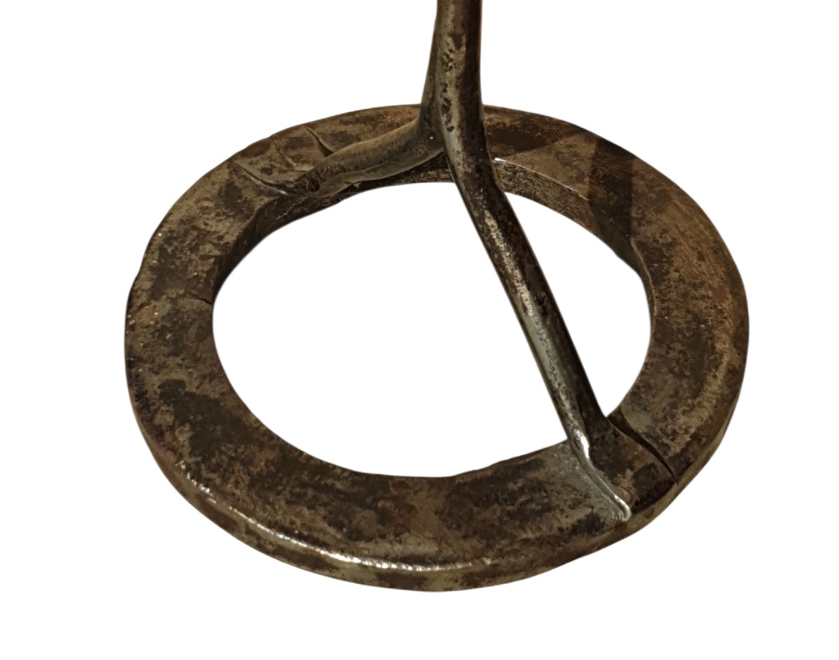 Resinier et porte bougie fer forgé XVIIIe siècle -photo-1