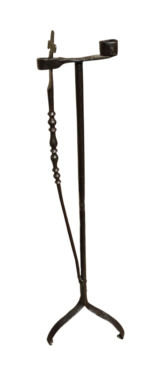 Resin And Wrought Iron Candle Holder, 17th Century -photo-6