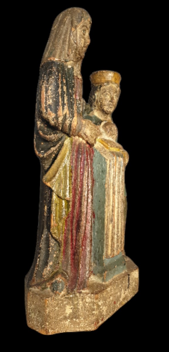 Sculpture Of Saint Anne And The Virgin Mary, Late 16th Century -photo-3