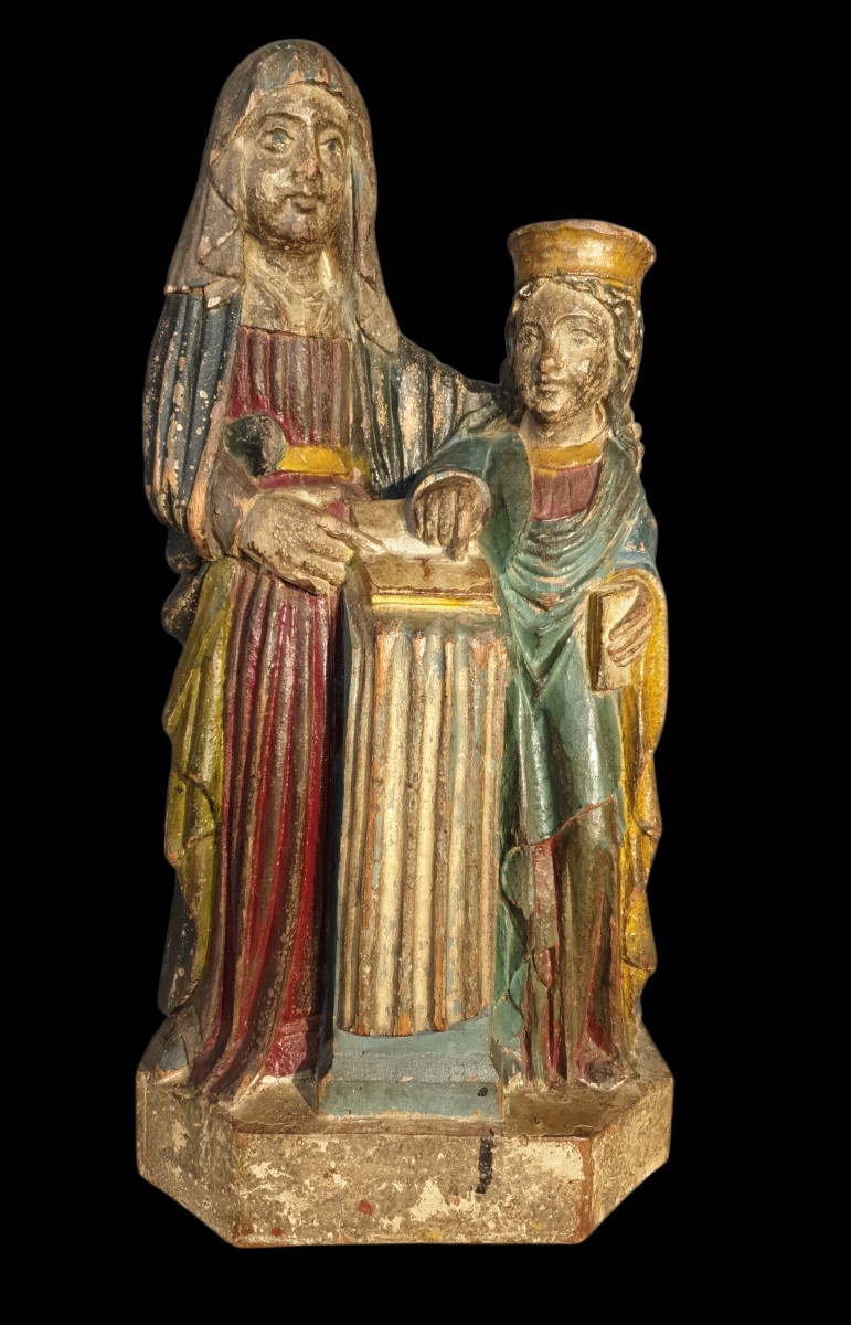 Sculpture Of Saint Anne And The Virgin Mary, Late 16th Century 