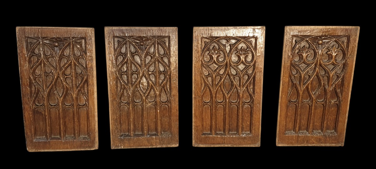 Set Of Four Gothic Panels Circa 1500-photo-4