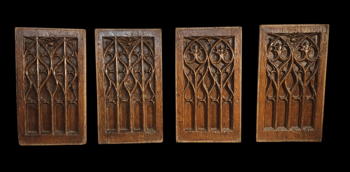 Set Of Four Gothic Panels Circa 1500