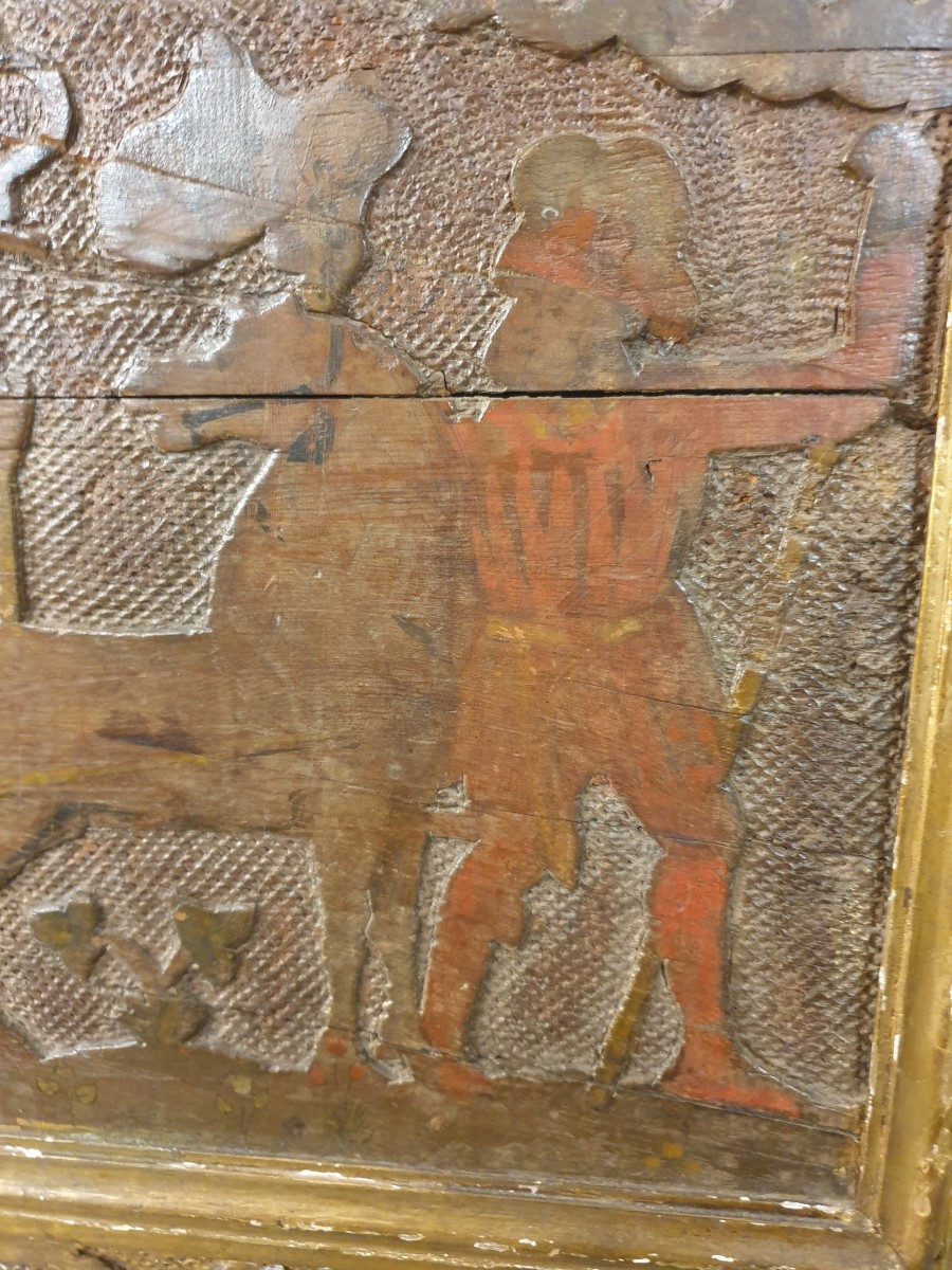 Coffre XVe siècle ( façade) Italie -photo-3