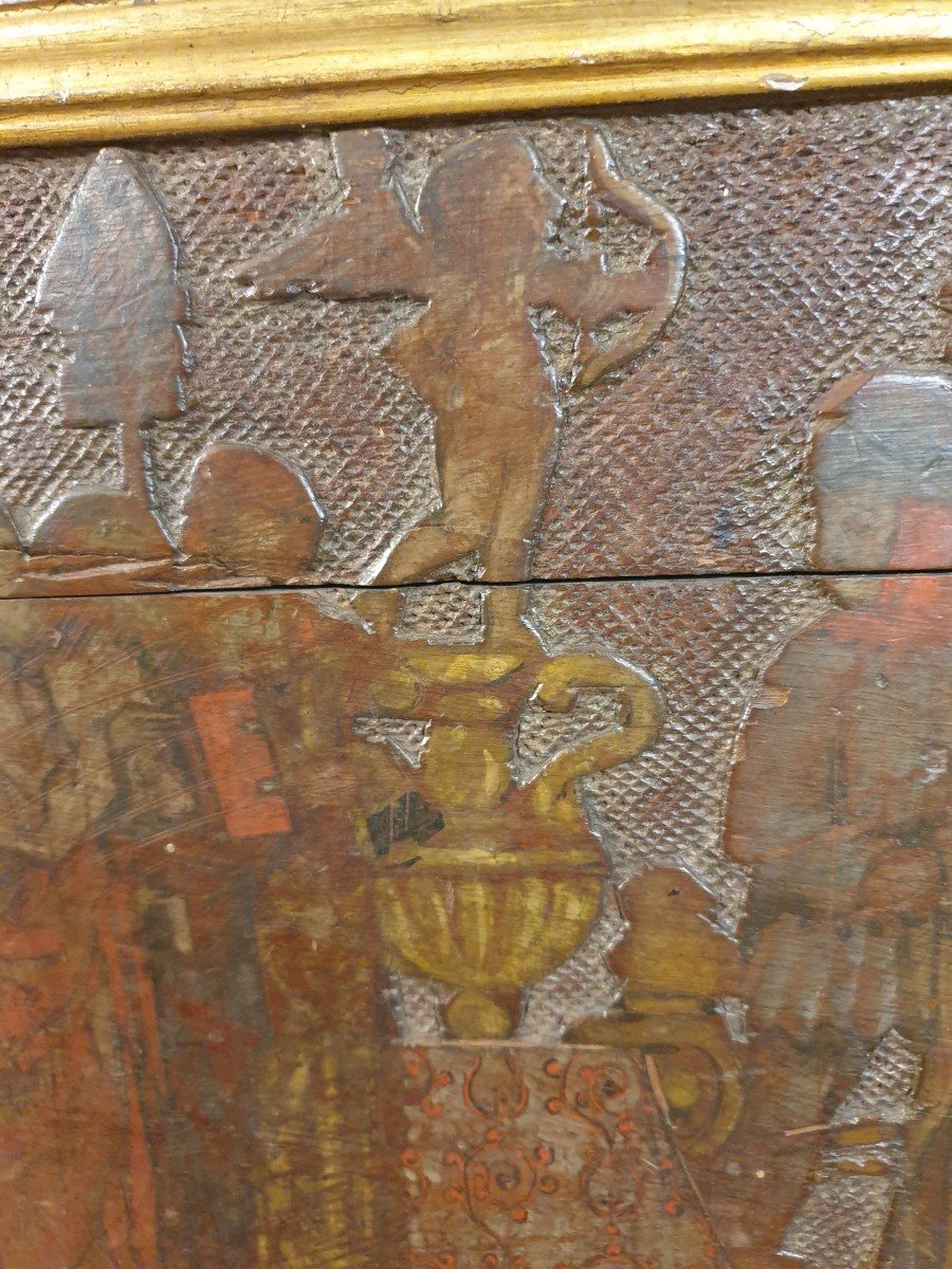 Coffre XVe siècle ( façade) Italie -photo-4
