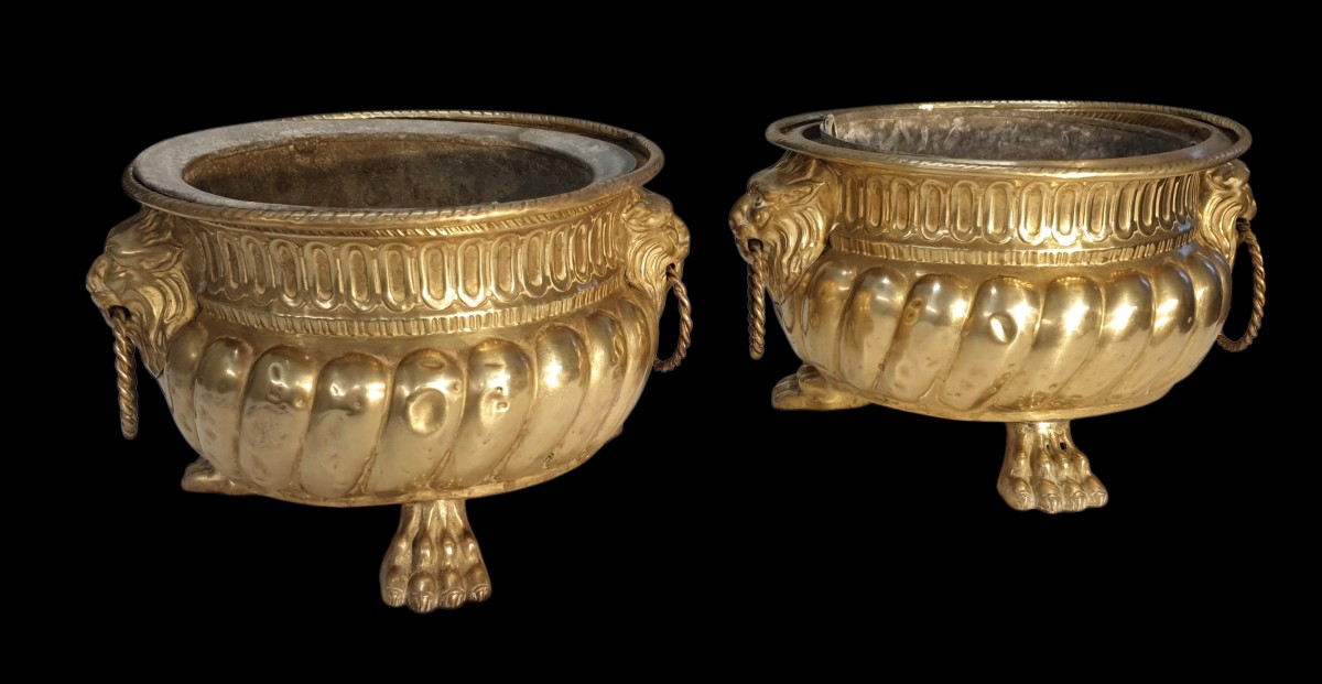 Paire de jardinieres XIXe siècle -photo-2