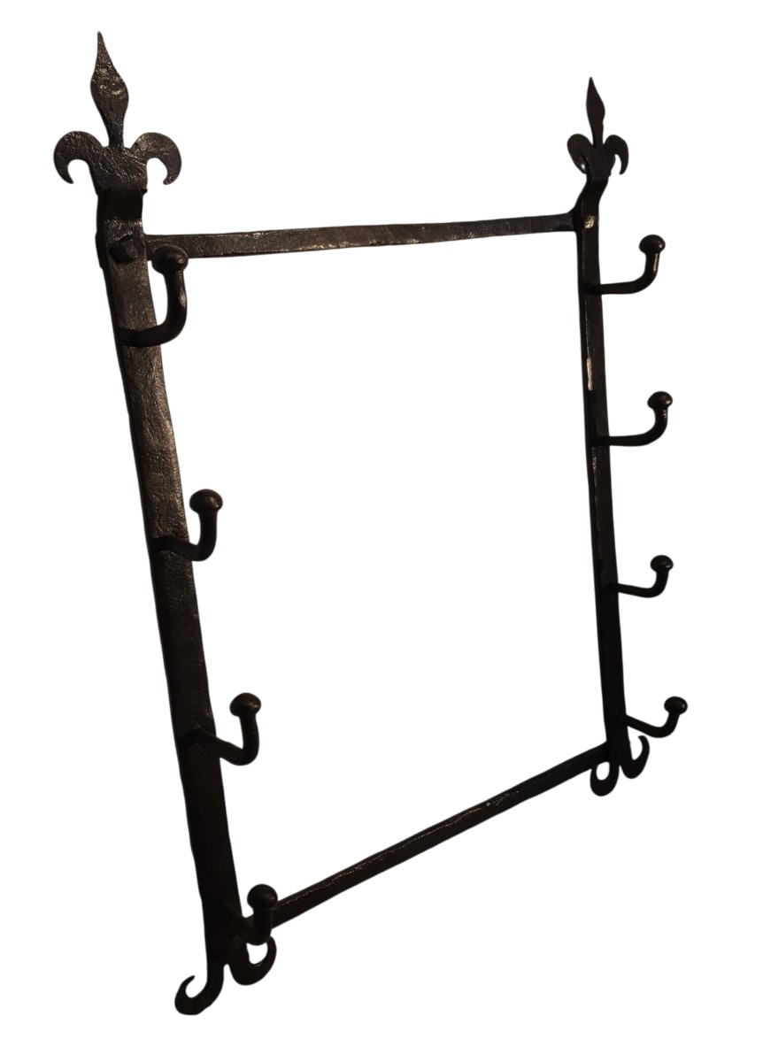 Ratelier à broches de cheminée XVIIe siècle 