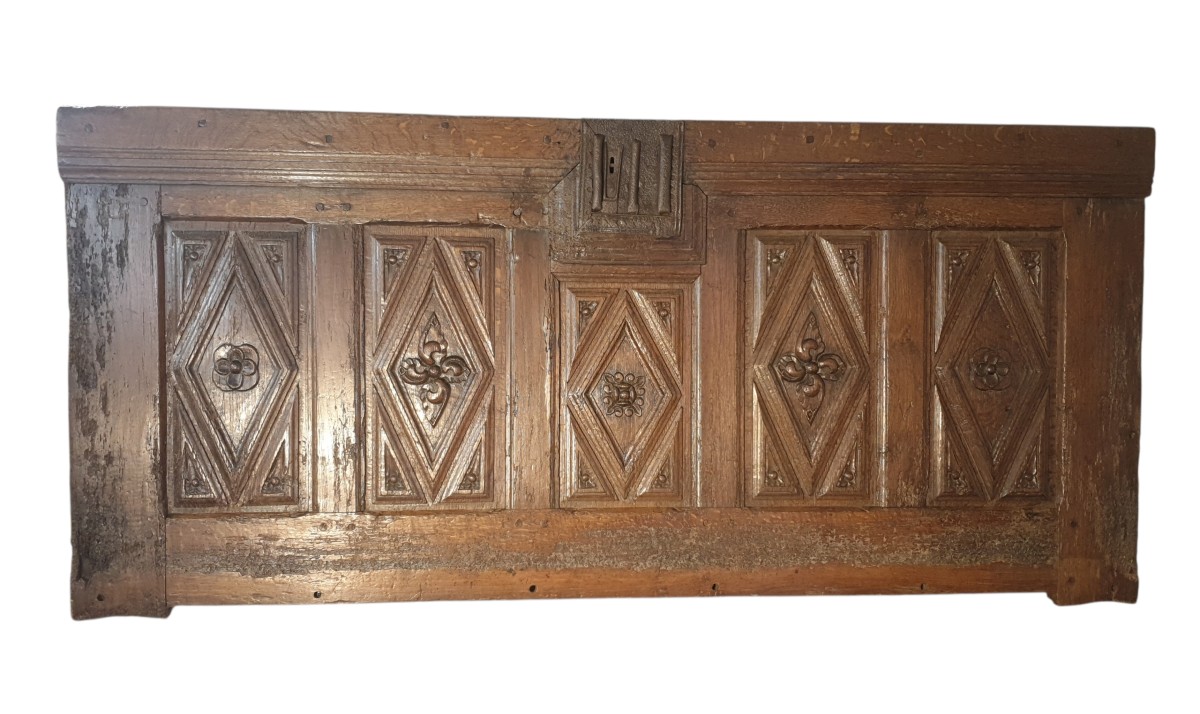 Late 16th Century Five-panel Chest Front -photo-2