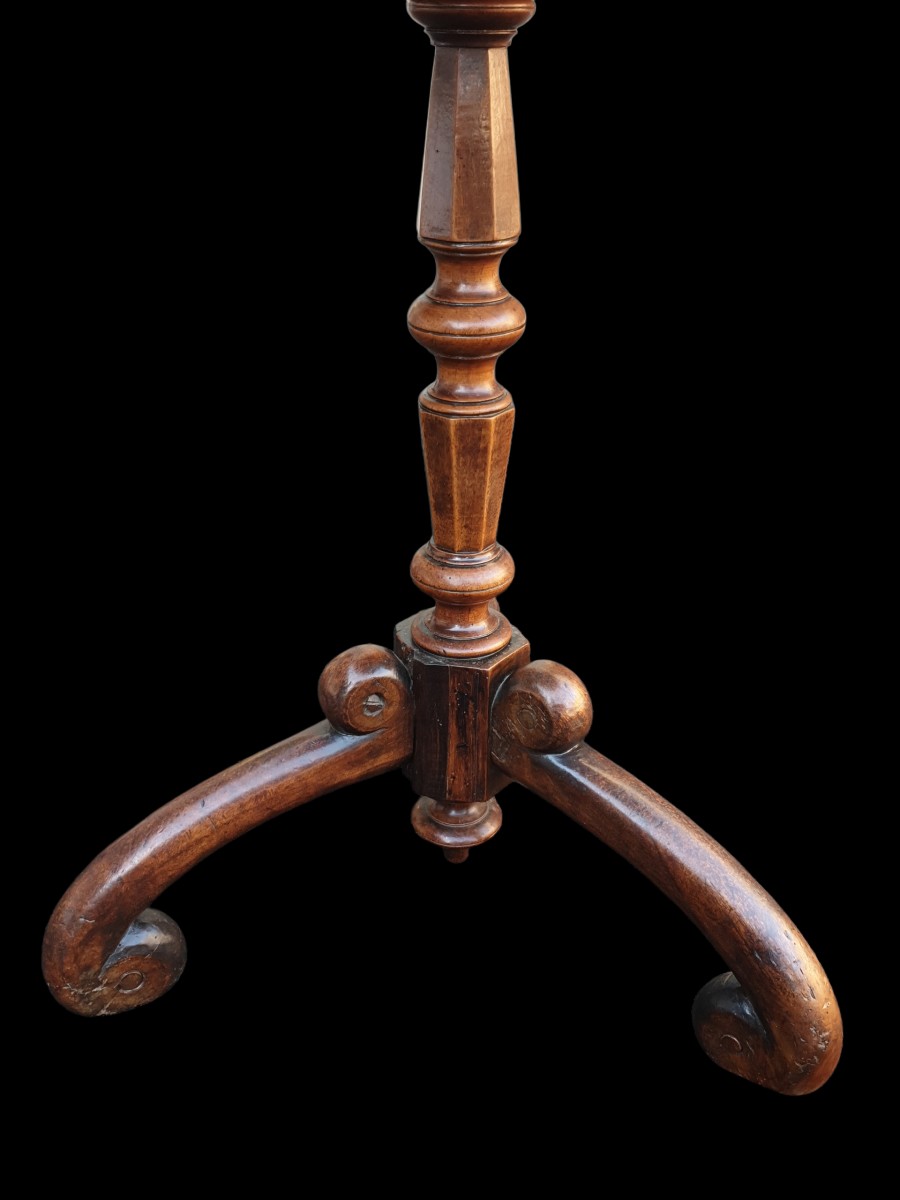 Guéridon tripode époque Louis XIV-photo-3