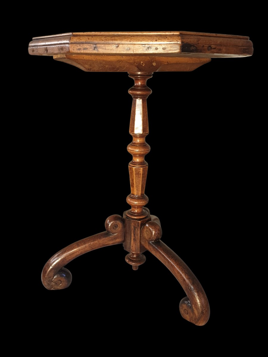 Guéridon tripode époque Louis XIV-photo-7