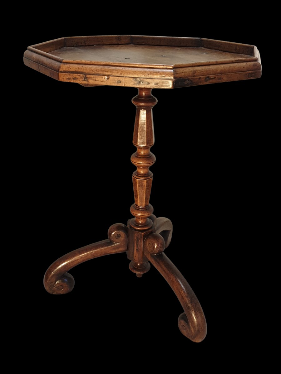 Guéridon tripode époque Louis XIV-photo-8