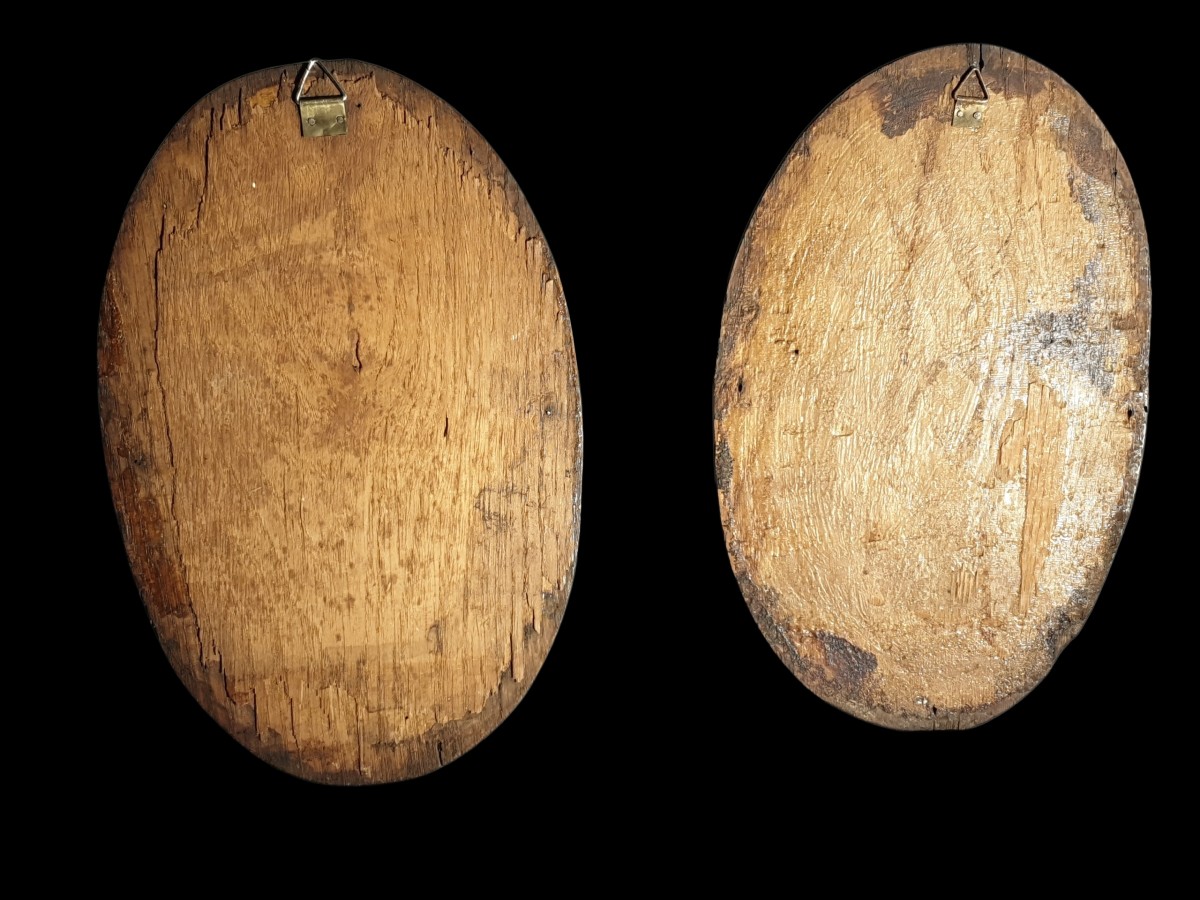 Paire de panneaux  XVIIe siècle Italie-photo-2