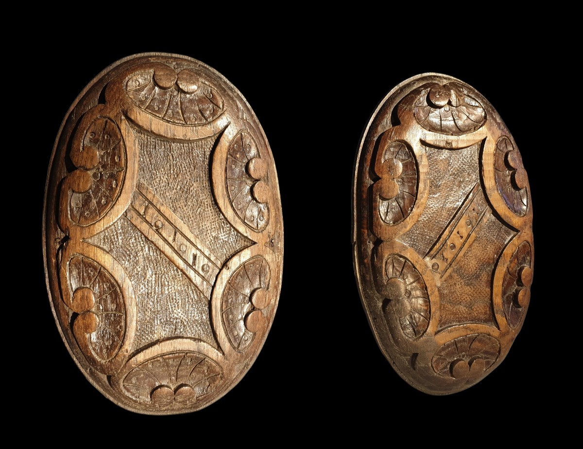 Paire de panneaux  XVIIe siècle Italie-photo-3