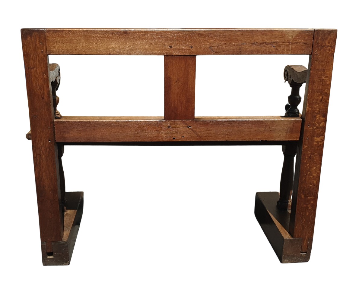 Small 17th-century Church Bench France-photo-3