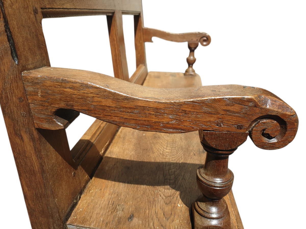 Small 17th-century Church Bench France-photo-3
