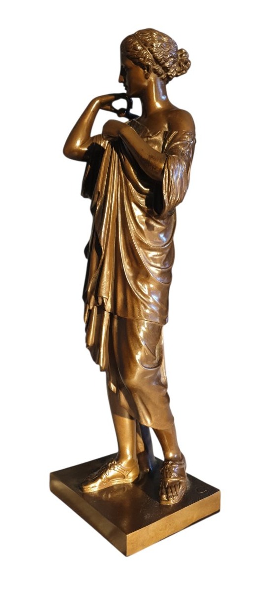 Bronze "diane Of Gabies" By F. Barbedienne-photo-2