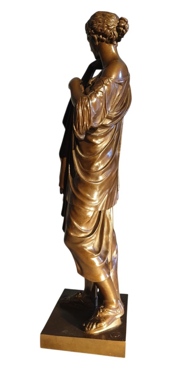 Bronze "diane Of Gabies" By F. Barbedienne-photo-3