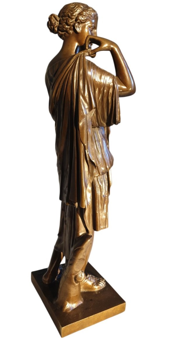 Bronze "diane Of Gabies" By F. Barbedienne-photo-2