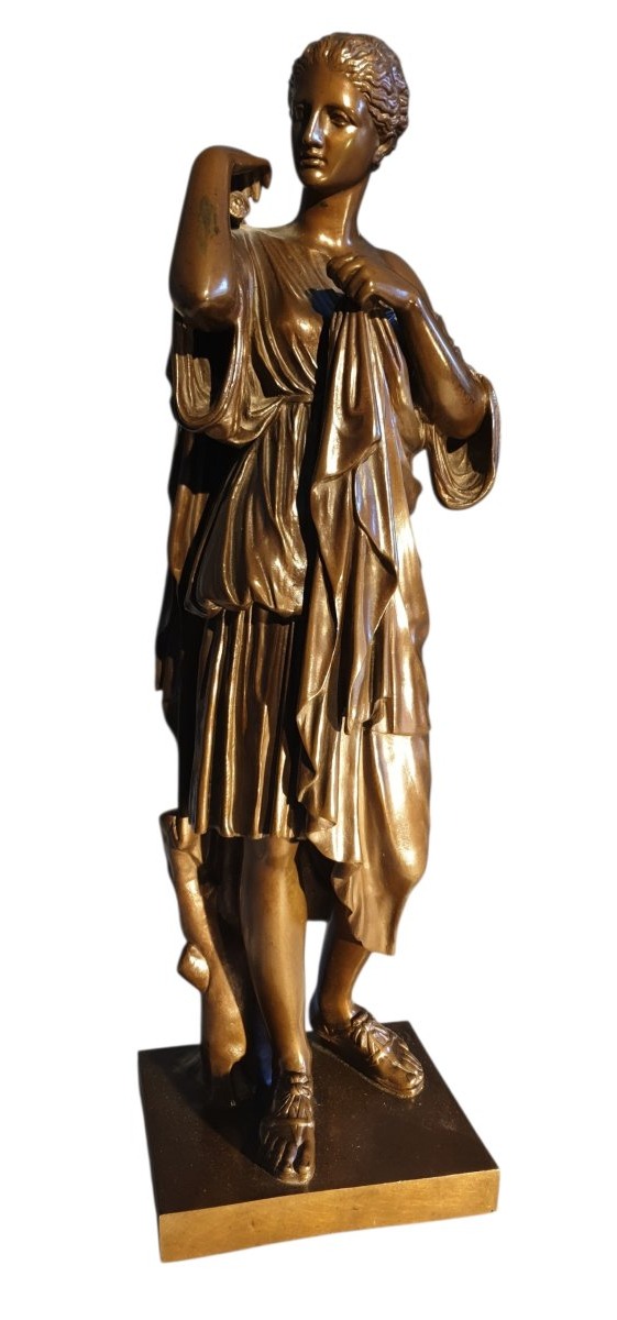 Bronze "diane Of Gabies" By F. Barbedienne-photo-7