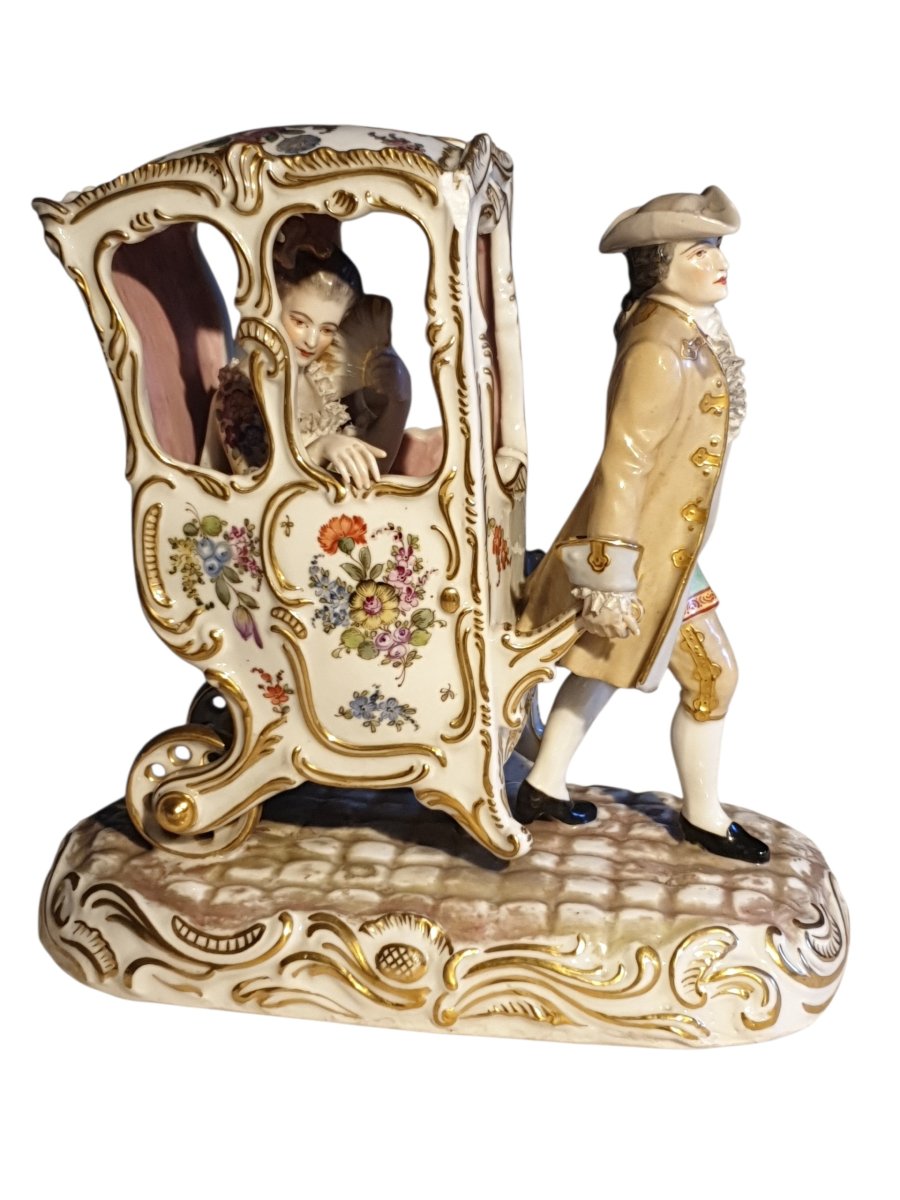 Groupe en porcelaine Bourdois et Bloch XIXe siècle 