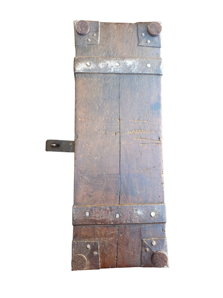 Coffret en bois de noyer XVIIe siècle -photo-8