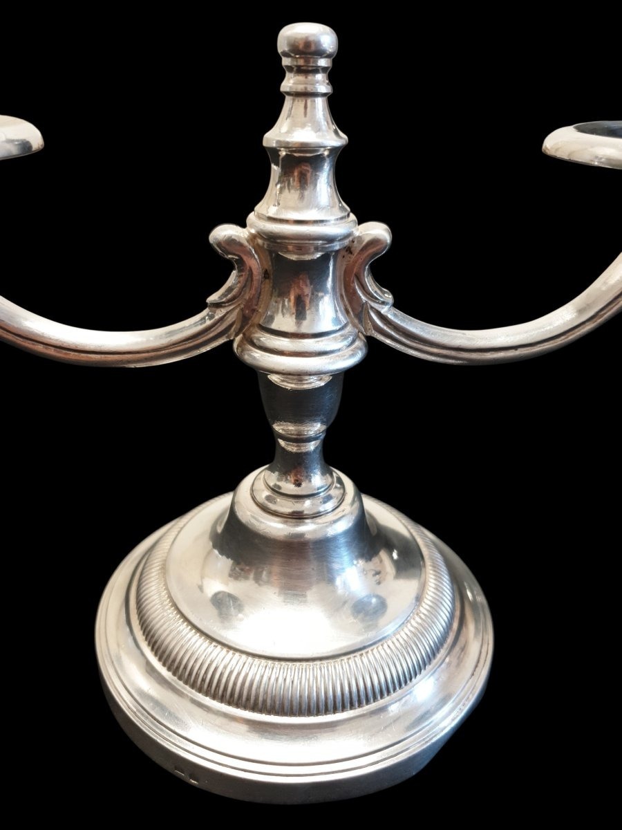 Pair Of Two-light Candlesticks, 20th Century -photo-2