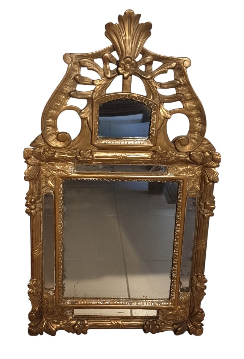 Miroir à parecloses époque Louis XIV-photo-3
