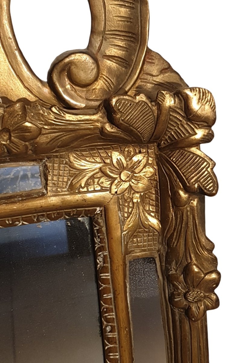 Miroir à parecloses époque Louis XIV-photo-4