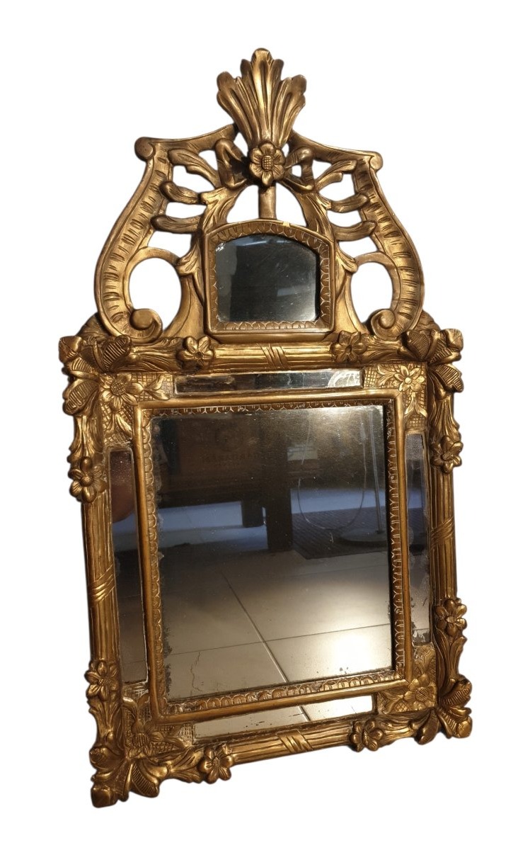 Miroir à parecloses époque Louis XIV-photo-2