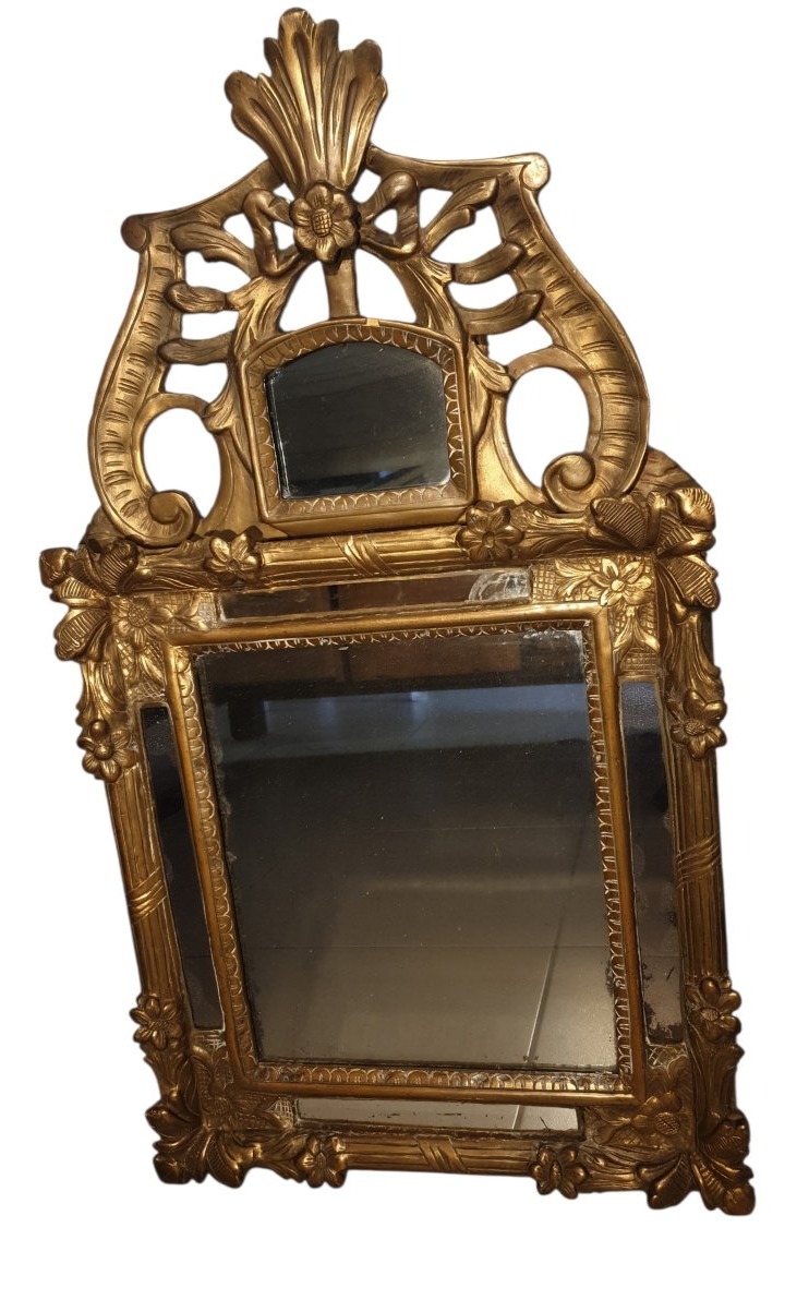 Miroir à parecloses époque Louis XIV-photo-3