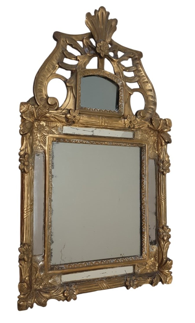 Miroir à parecloses époque Louis XIV-photo-8