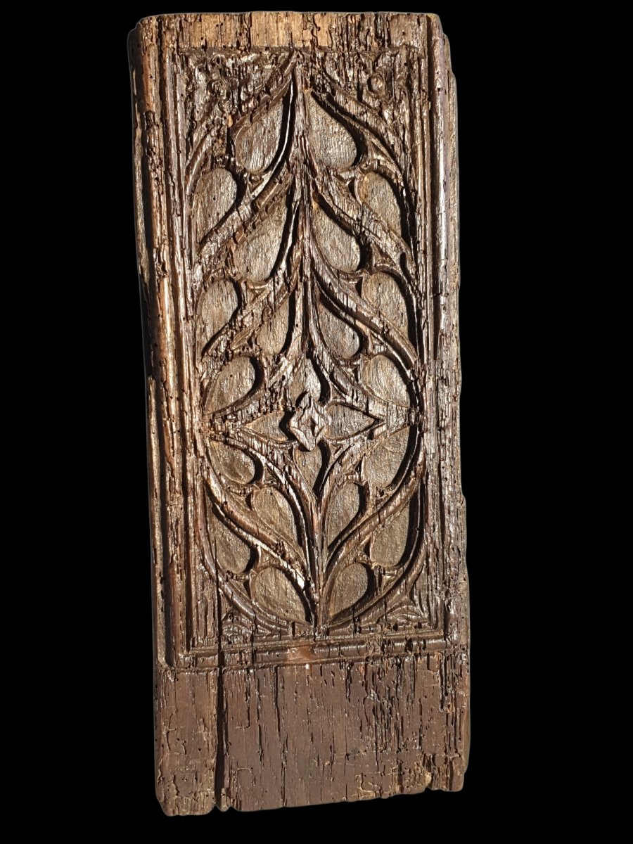 Panneau Gothique vers 1500 ( 37x15,5cm)-photo-2