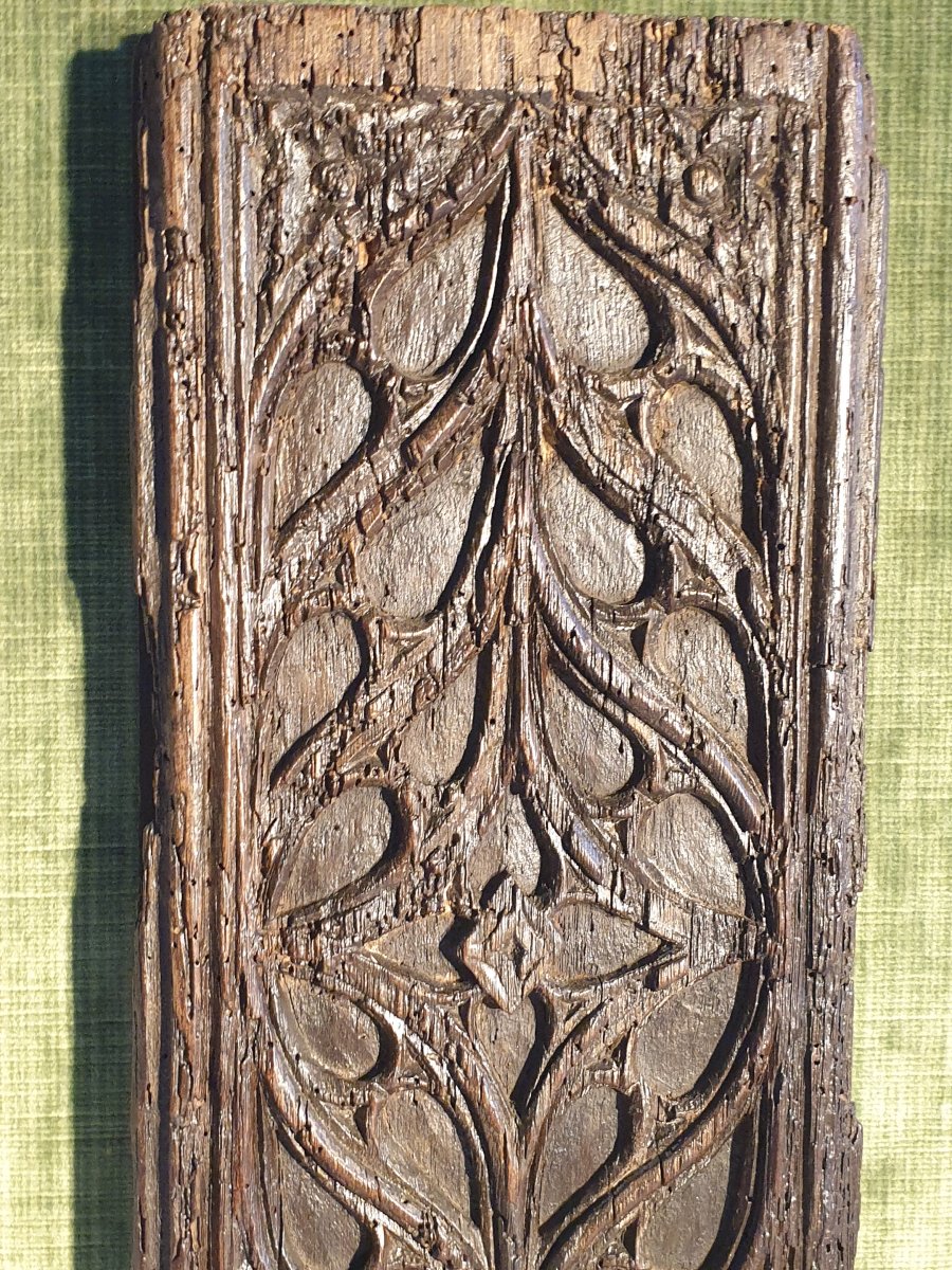 Panneau Gothique vers 1500 ( 37x15,5cm)-photo-3