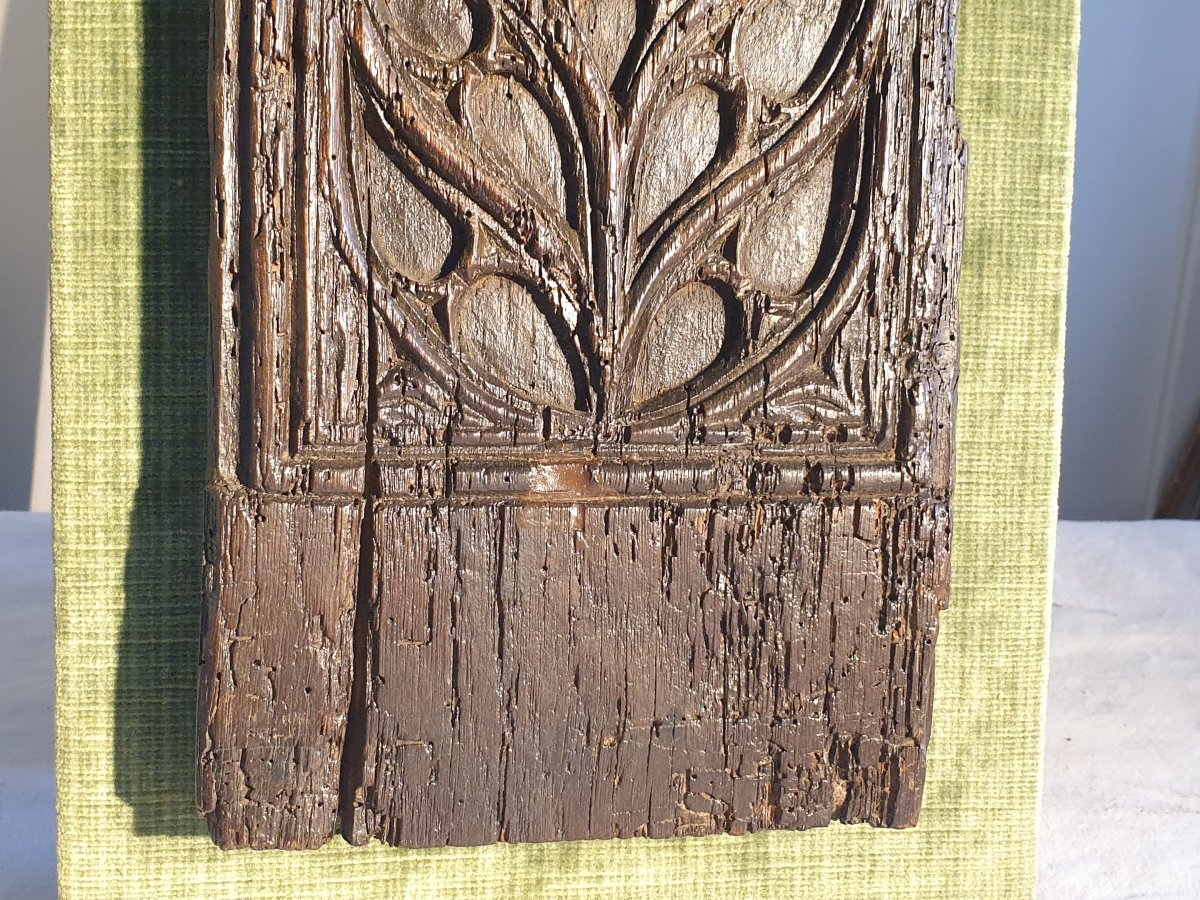 Panneau Gothique vers 1500 ( 37x15,5cm)-photo-4