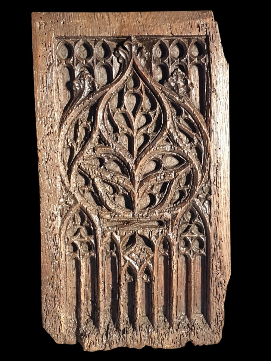 Panneau Gothique vers 1500 ( 39x22cm)-photo-2