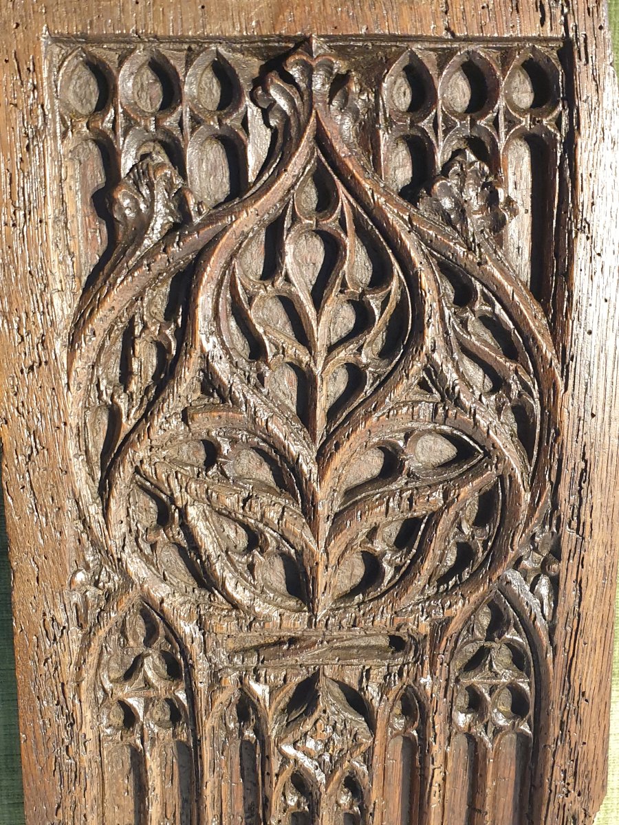 Panneau Gothique vers 1500 ( 39x22cm)-photo-4