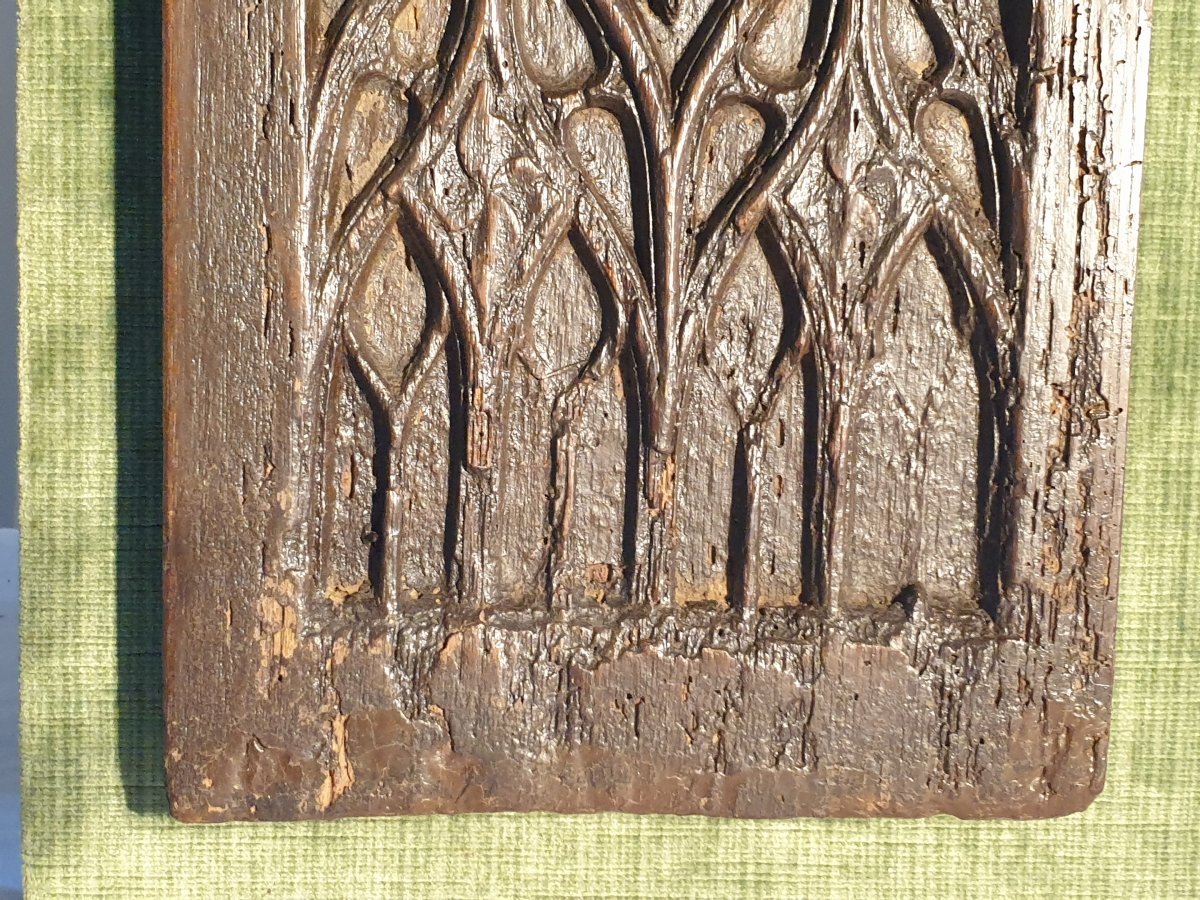 Panneau Gothique vers 1500 ( 42x21cm)-photo-3
