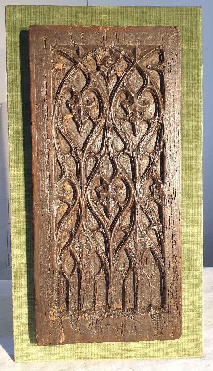 Panneau Gothique vers 1500 ( 42x21cm)