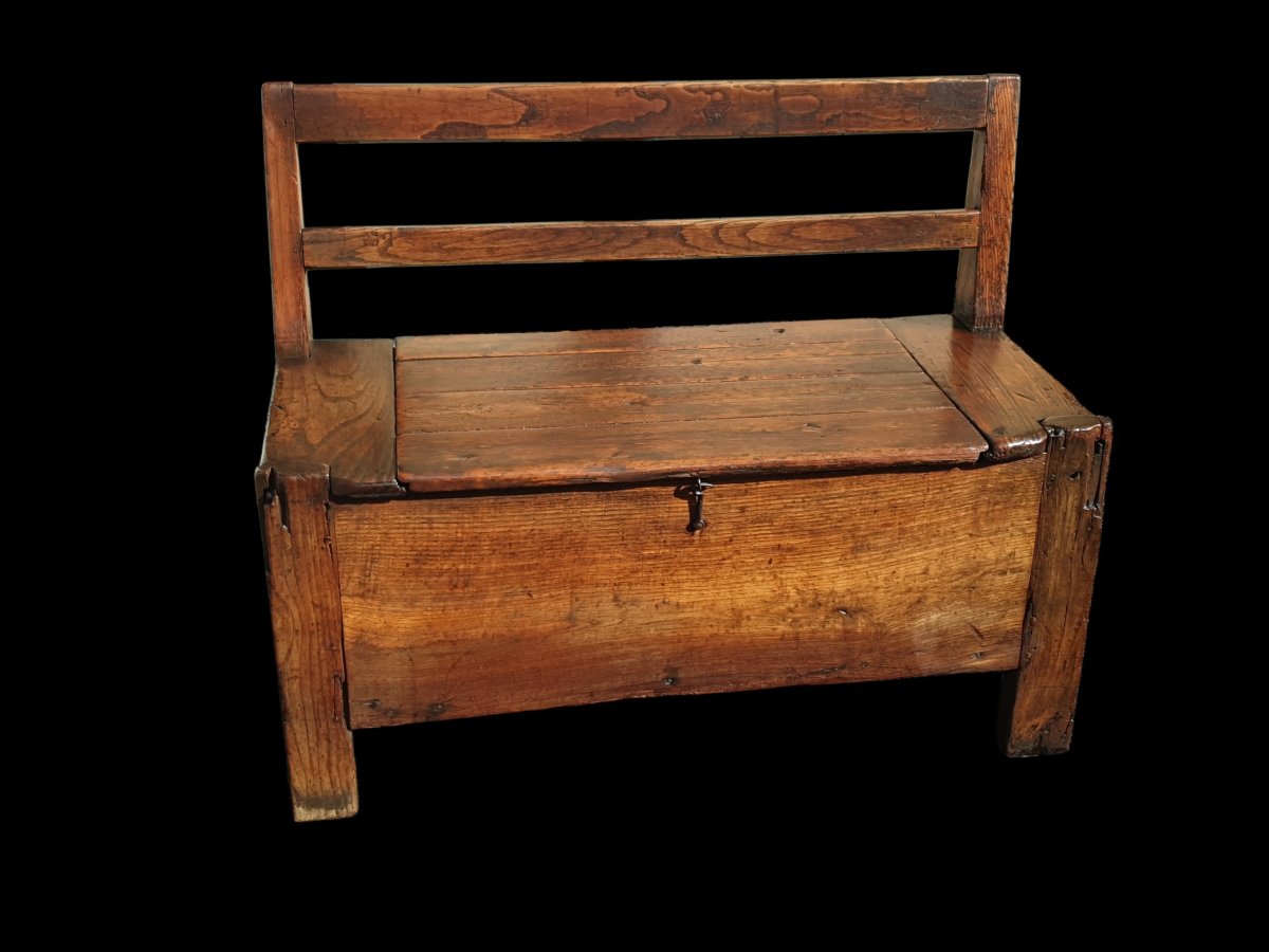 Banc coffre XVIIIe/XIXe siècle -photo-2