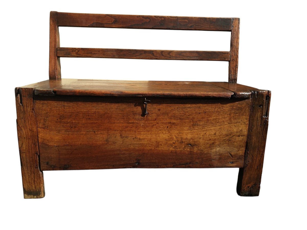 Banc coffre XVIIIe/XIXe siècle -photo-1