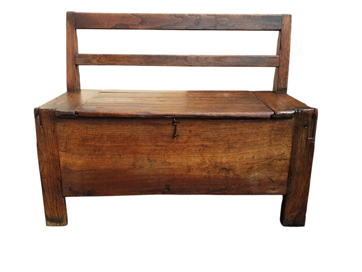 Banc coffre XVIIIe/XIXe siècle -photo-7